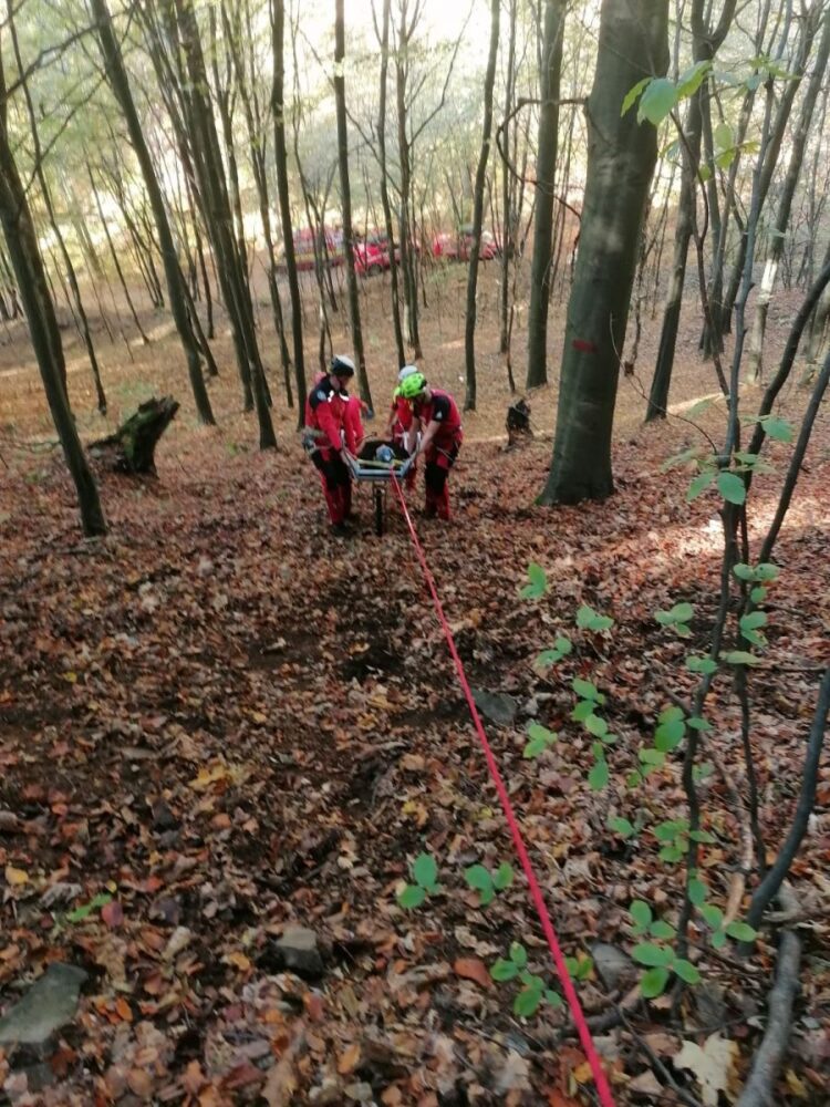 Salvamontiștii din Maramureș au salvat o femeie care s-a accidentat în timp ce culegea ciuperci în Munții Gutâi