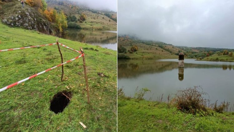 Tanczos Barna a convocat o sedință extraordinară după ce a apărut o pâlnie de eroziune în coronamentul barajului lacului piscicol Tăul Mare din Roșia Montană