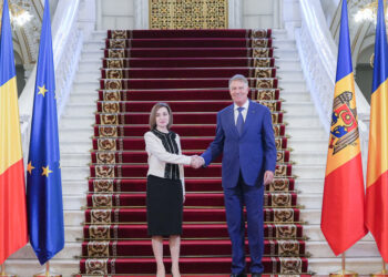 Președintele României a primit-o pe președintele Republicii Moldova, Maia Sandu, la Palatul Cotroceni