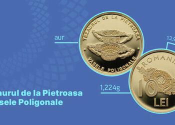 BNR lansează o monedă din aur cu tema ”Tezaurul de la Pietroasa – Vasele Poligonale”