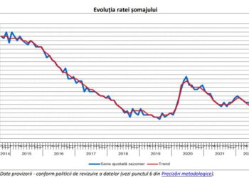INS: Rata şomajului în formă ajustată sezonier a fost de 5,4%, în luna noiembrie 2022