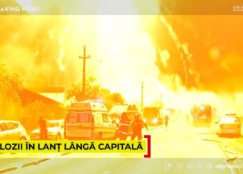 Explozii la o stație GPL din Crevedia, jud. Dâmbovița. Un deces și 46 răniți: 7 în prima explozie, 39 după a doua. 3.000 evacuați!