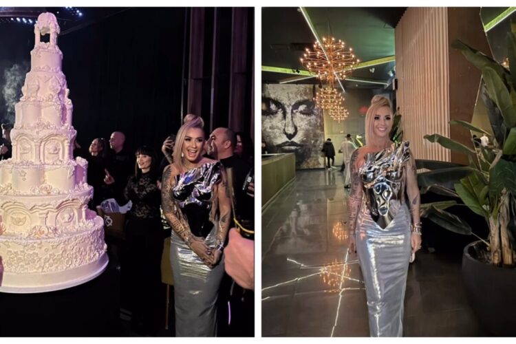 Anamaria Prodan, de departe cea mai de succes femeie atât în familie, cât și în carieră, a sărbătorit cu un tort ca la nuntă, de peste 2 metri înălțime!