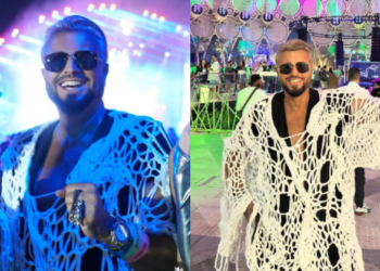 Cătălin Botezatu, cel mai frumos bărbat din România, îmbrăcat într-un mileu gigantic de televizor, la Untold Dubai!