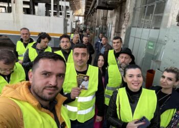 George Simion, în vizită la Depoul Dudești pentru a discuta despre problemele angajaților STB